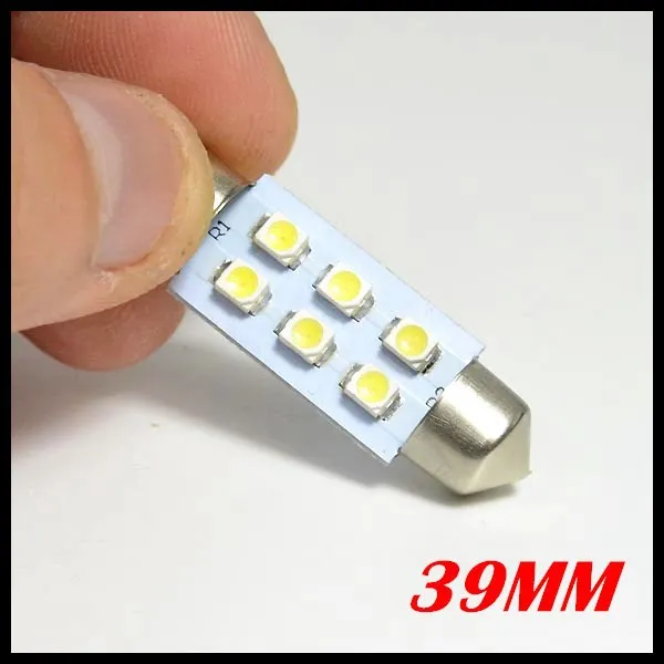 Бесплатная доставка гирлянда светодиодных ламп 6smd led 1210 3528 c5w 31 мм/36 мм/39 мм/42 мм
