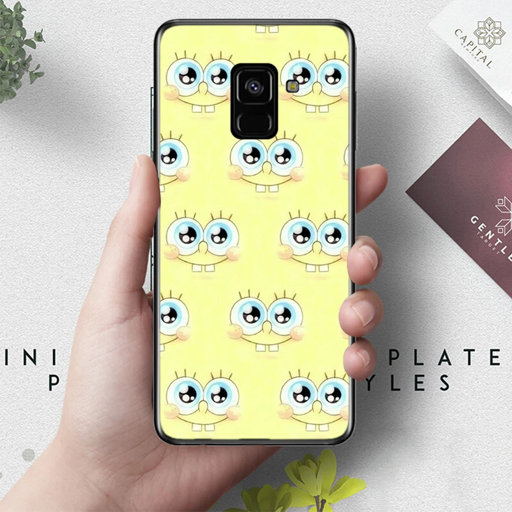2 Квадратные штаны с рисунком из мультфильма «Губка Боб» шаблон Силиконовый чехол для samsung A2 Core A3 A5 A6 плюс A7 A8 A9 A10 A30 A50 A60 A70 A10S A30S A50S A70s - Цвет: 2