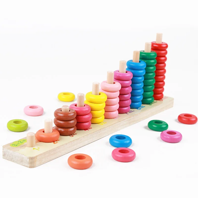 1-10 Count bead Детские игрушки подсчет матч 1-10 номер abacus Обучающие приспособления Монтессори доска Арифметические детские деревянные игрушки развивающий подарок математическая игрушка - Цвет: 1-10 Count bead