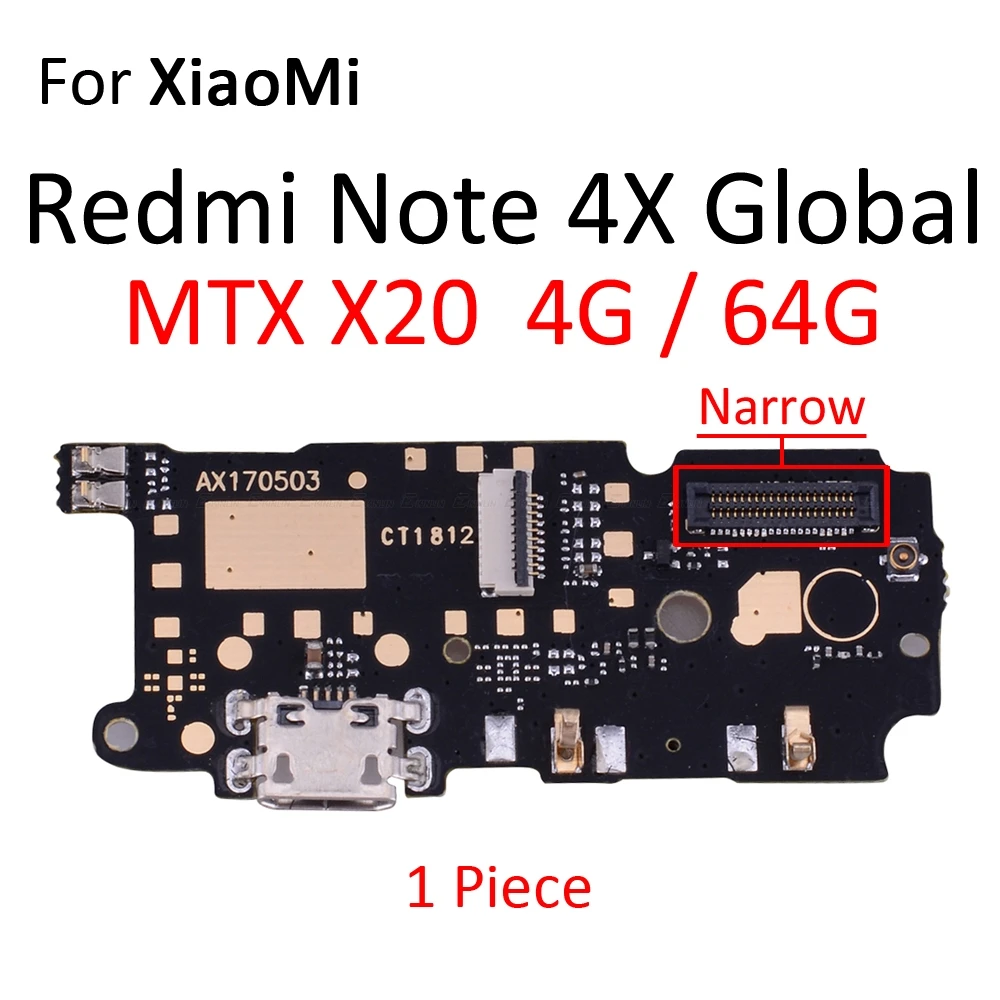 ForRedmiNote4XGlobal Usb порт зарядки док разъем зарядное устройство для платы микрофон гибкий кабель для Xiaomi Redmi Примечание 5A 4 4X 4A 3 3S 2 2A Pro Global - Цвет: ForRedmiNote4XGlobal