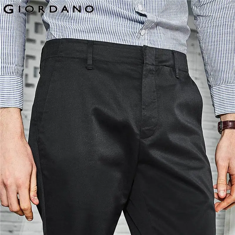 Giordano мужские повседневные брюки slim fit выполненные из натурального хлопка имеется