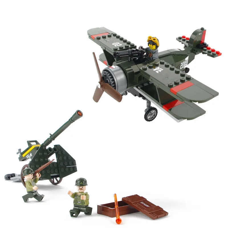Военный самолёт военный летательный аппарат Модель SWAT|car building|building block figuresblock figure
