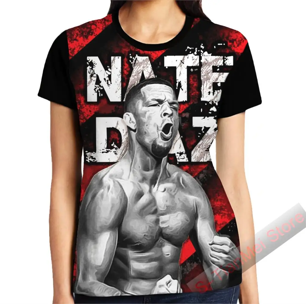 Футболка с графическим принтом Nate Diaz для мужчин и женщин смешная Повседневная