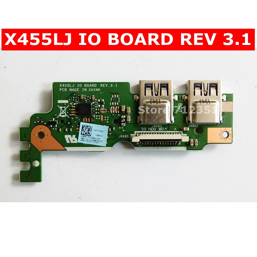 Плата ввода вывода X455LJ REV 3 1 для ASUS X455LD A455L Y483L W419L X455L|Компьютерные кабели и разъемы|