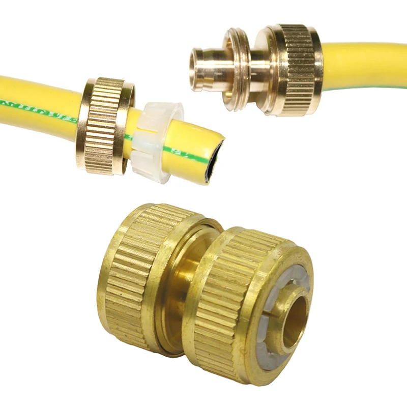 

Brass 1/2'' Hose Connector Agriculture Garden Irrigation Car Wash Hose Extension Tool Garden Water Hose joints 10 Pcs