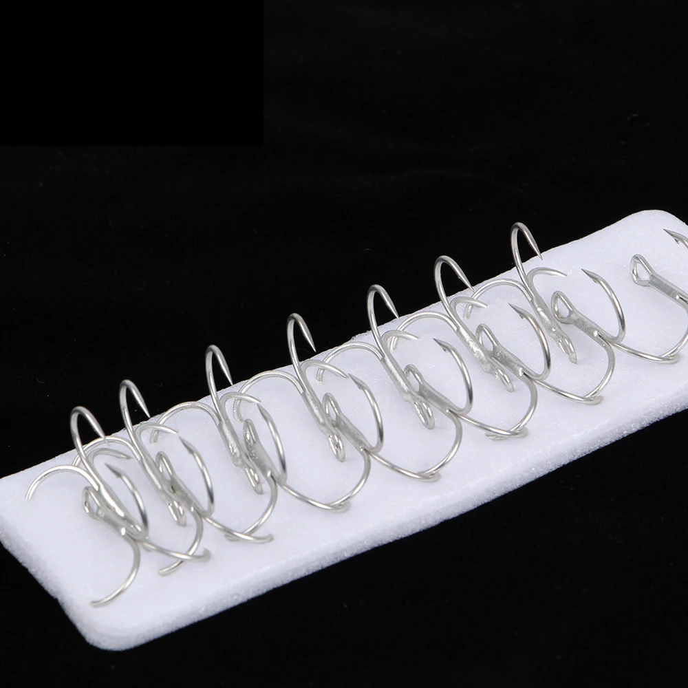 Fishing Hooks High Steel Carbon Material Treble Hook Round Folded Saltwater Bass 3/0# -1/0#10pcs 1#-2#15pcs Tackle Tools | Спорт и