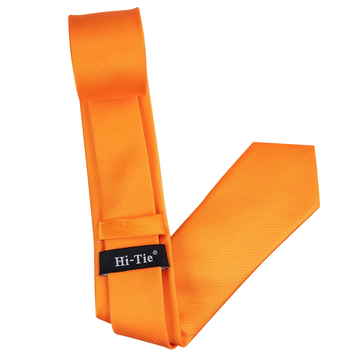 Hi-Tie, известный бренд, 5,5 см, однотонный тонкий галстук для мужчин, ярко-оранжевый цвет, узкий галстук, набор, свадебный галстук, C-3102