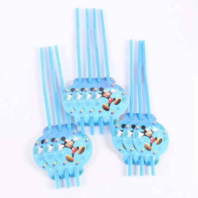 straw 10pcs 6 шт. Свадебная коробочка для сладостей «Микки Минни», коробки для конфет, детский душ, детский день рождения, мероприятие, вечеринка, подарочная коробка - Цвет: straw 10pcs