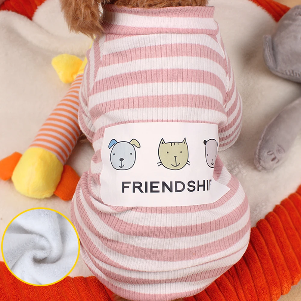 Pink Thick Pet Clothing Pijama Perro Pet Products Dog Pajamas Jumpsuit Dog Clothes Pyjama Small Medium Dog Costume - Цвет: Pink Thick