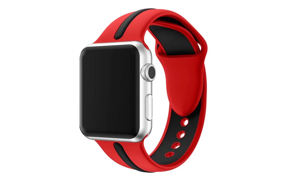 Силиконовый спортивный ремешок с адаптером для Apple Watch 44 мм 40 iWatch 4/2/1 браслет 10