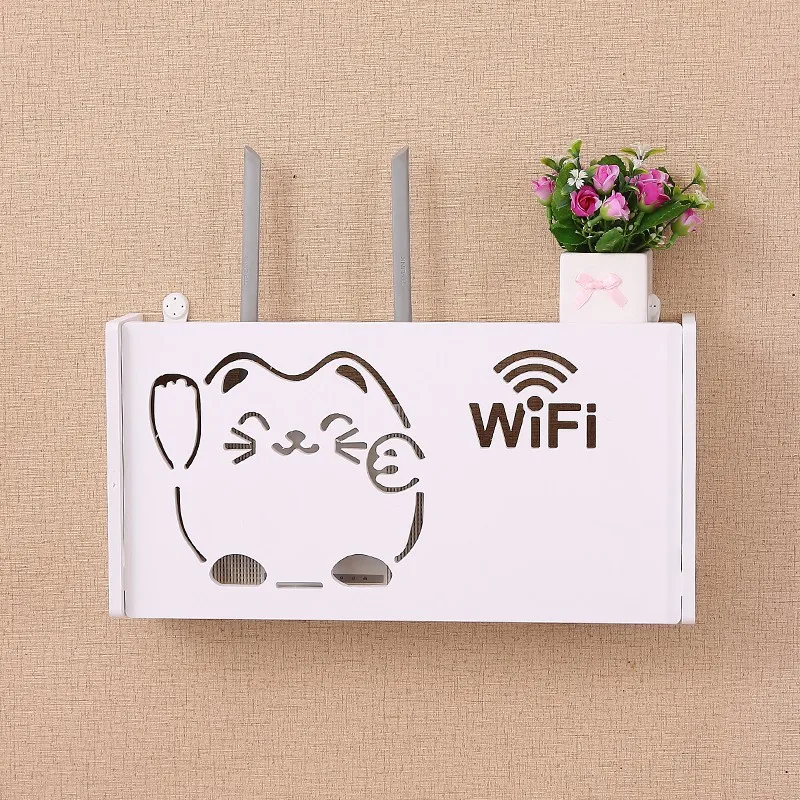 Беспроводной Wi Fi маршрутизатор коробка для хранения настенная полка подвесная