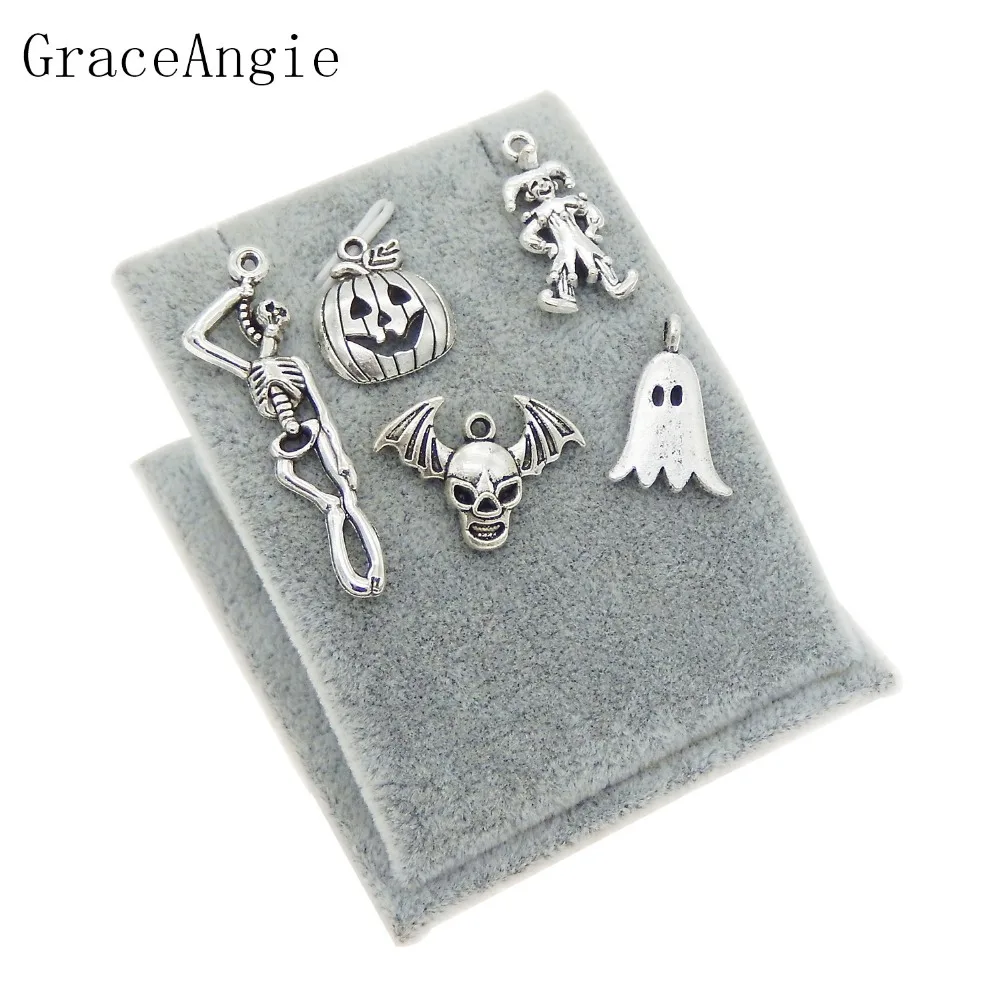 Ювелирные изделия для Хэллоуина из сплава в стиле панк 5 шт. тыква летучая мышь