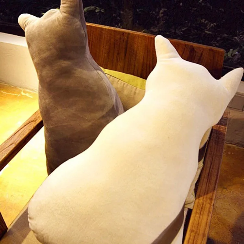 Милая мягкая подушка с рисунком кота на заднюю панель для автомобиля плюшевый