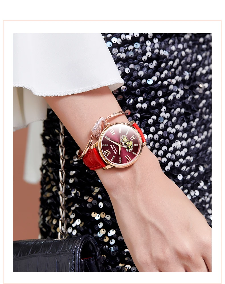 Reef Tiger/RT лучший бренд роскошные женские часы Reloj Mujer женские модные автоматические механические часы Relogio Feminino+ коробка RGA1580