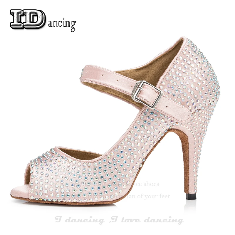 Rhinestone Latin Dance Shoes Diamond Girls Ballroom Sneakers Woman Salas Women Hot Sale JuseDanc | Спорт и развлечения