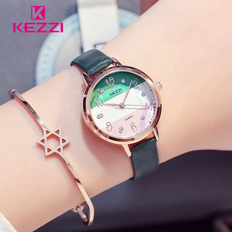 KEZZI для женщин часы 2018 женские наручные женский топ Montre Femme модные водостойкие