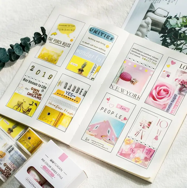 5 рулонов/коробка Instagram стили лента для декорации Washi DIY планировщик скрапбукинга