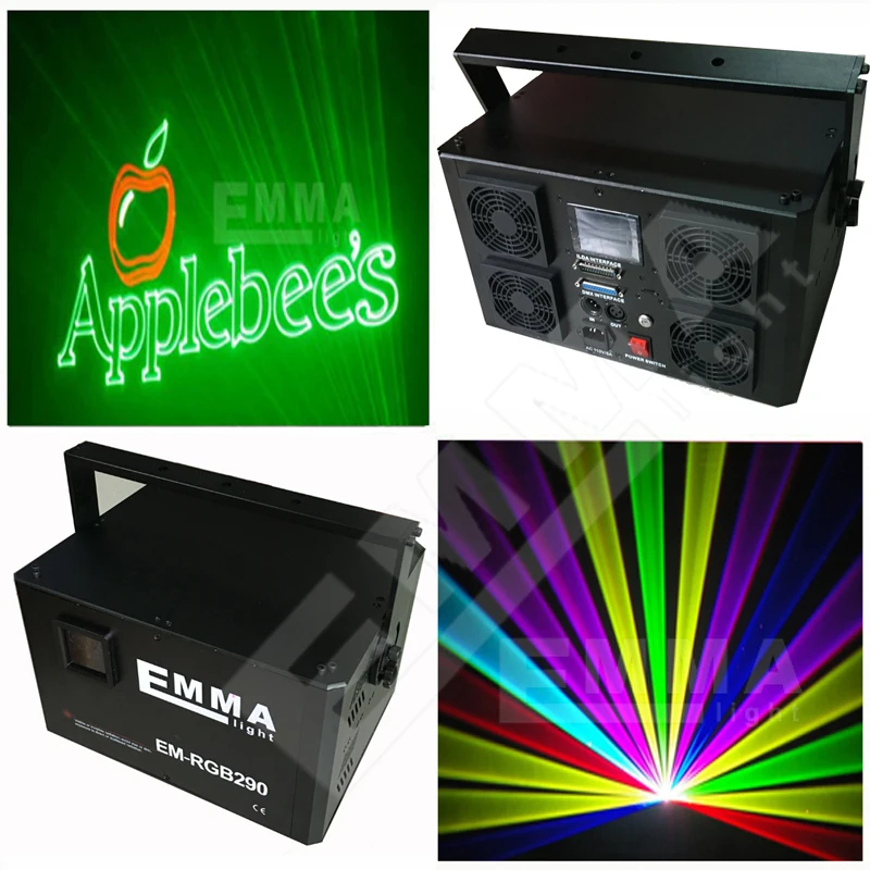 DMX + ILDA SD 3D DT 50kpps Galvo сканер разных цветов 7 Вт RGB Лазерный свет/DJ огни/Stage