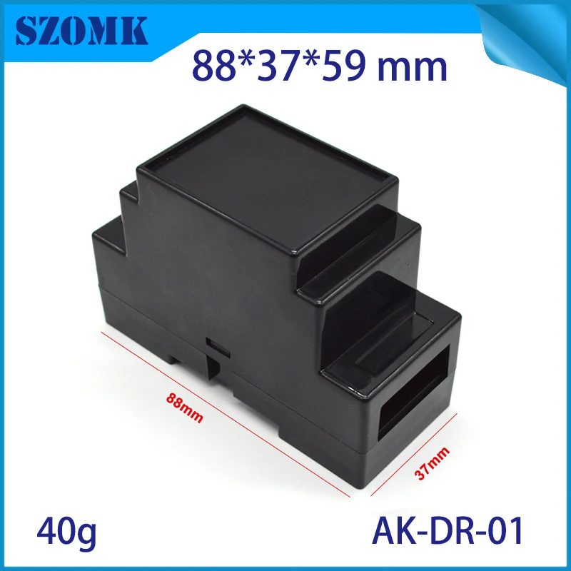 10 шт. маленькая черная пластиковая коробка din rail abs корпуса проект