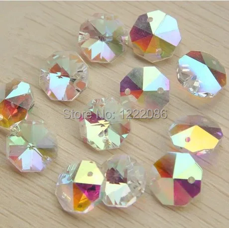 2000 шт кристалл восьмиугольник AAA-класс 14 мм 2 отверстия AB чистая машина для Suncatcher |