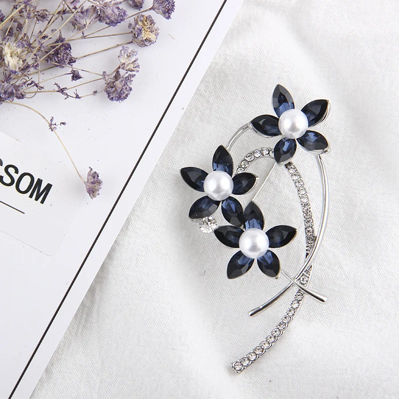 Новинка 2019 Большой Хрустальный цветок броши для женщин и девочек Винтажный