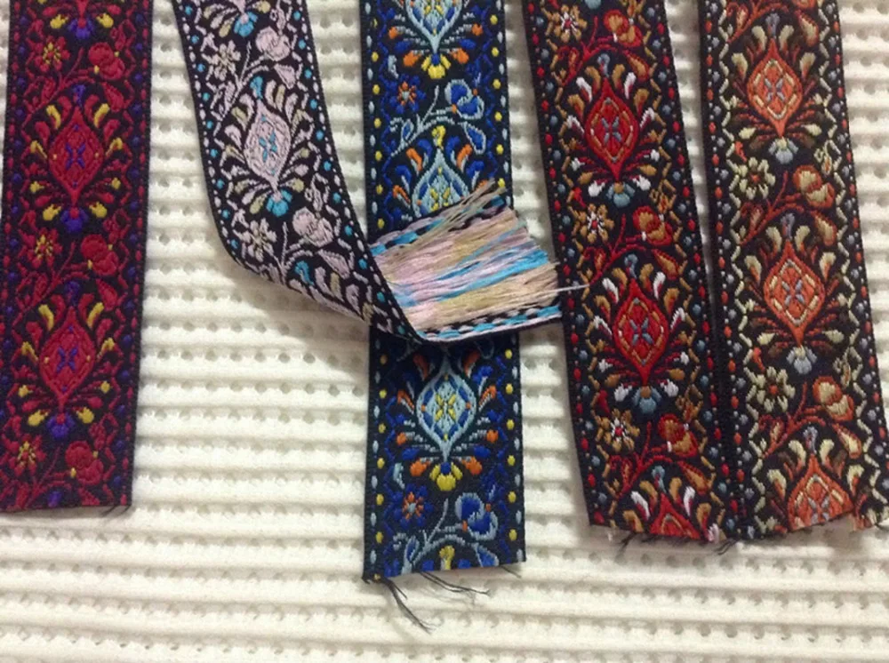 3 см Классическая жаккардовая плетеная тесьма в национальном стиле народная