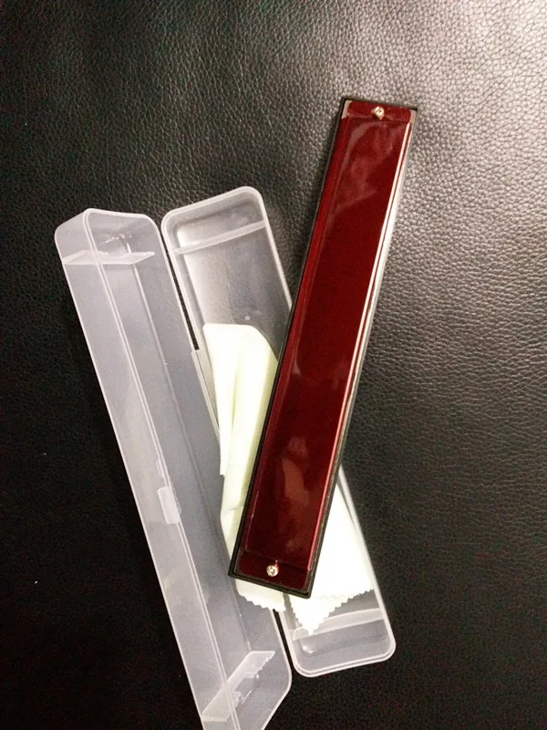 Серебряная гармошка Металлические 24 Отверстия с 48 мелодий тремоло Губная звук Key