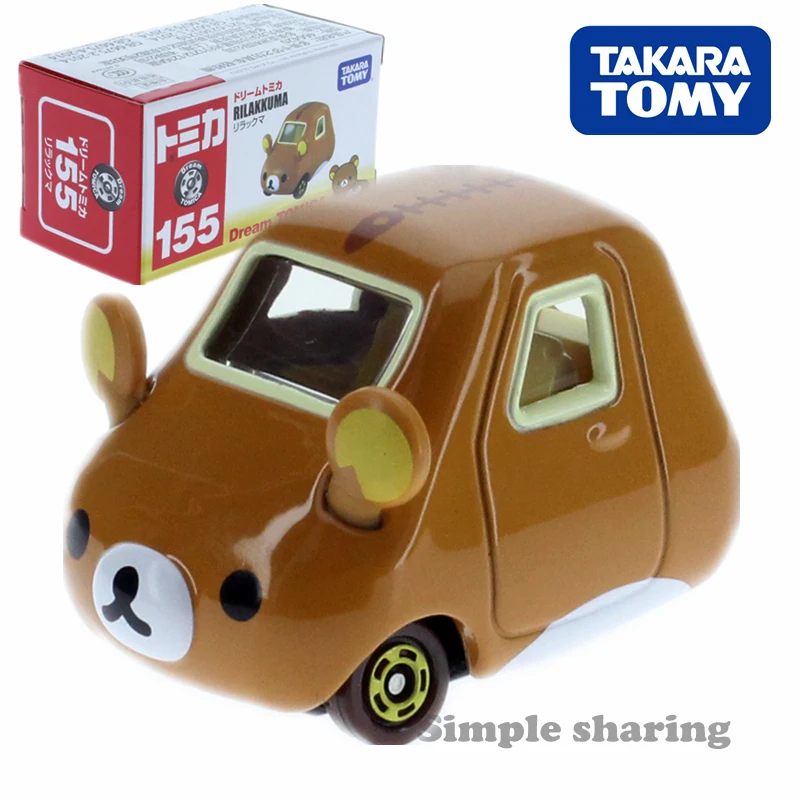 Takara Tomy Dream Tomica No.155 RILAKKUMA игрушечный автомобиль литье под давлением аниме детские