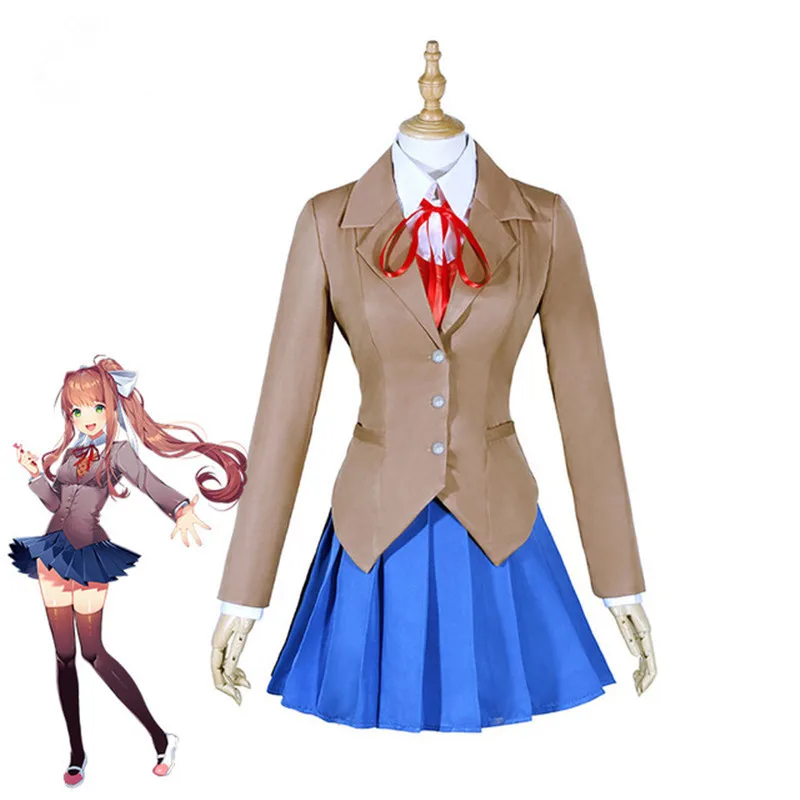 Хэллоуин Doki Literature Club Sayori Yuri школьная форма косплей костюм| |