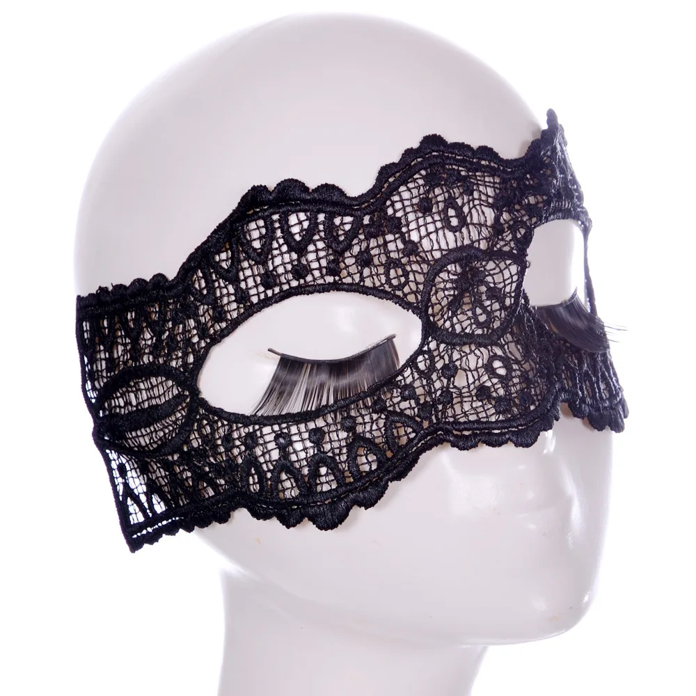 10Style1PC Sexy Black Cutout Lace Mask Cool Flower Eye for Masquerade Party Fancy Dress Costume Halloween | Дом и сад