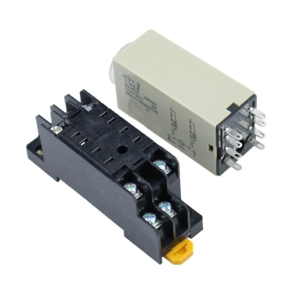 

10 SET 1S H3Y-2 Power On Time Delay Relay Timer DPDT 8Pins H3Y-2 1Sec Voltage: AC 110V, AC 220V ,DC 12V ,DC 24V