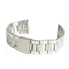 Классический серебристый цвет ремешок для часов из нержавеющей стали с прямым концом, Модные металлические ремешки для часов, ремешок для часов, 20 мм, новинка