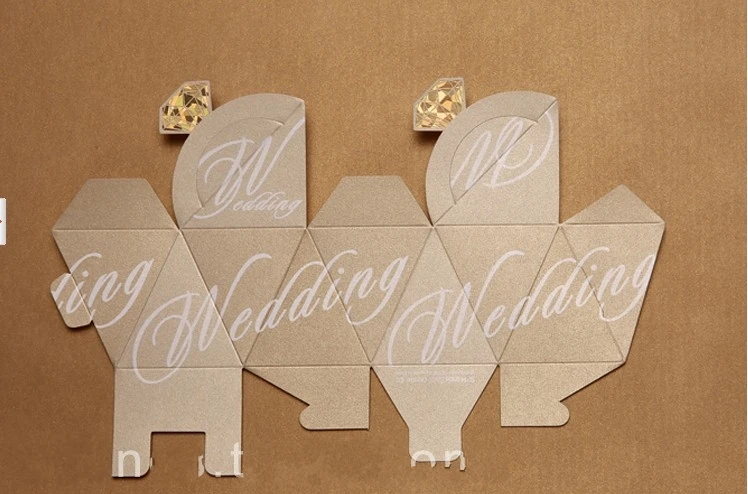 Романтическая коробка для конфет в форме бриллианта свадебной вечеринки Свадьба