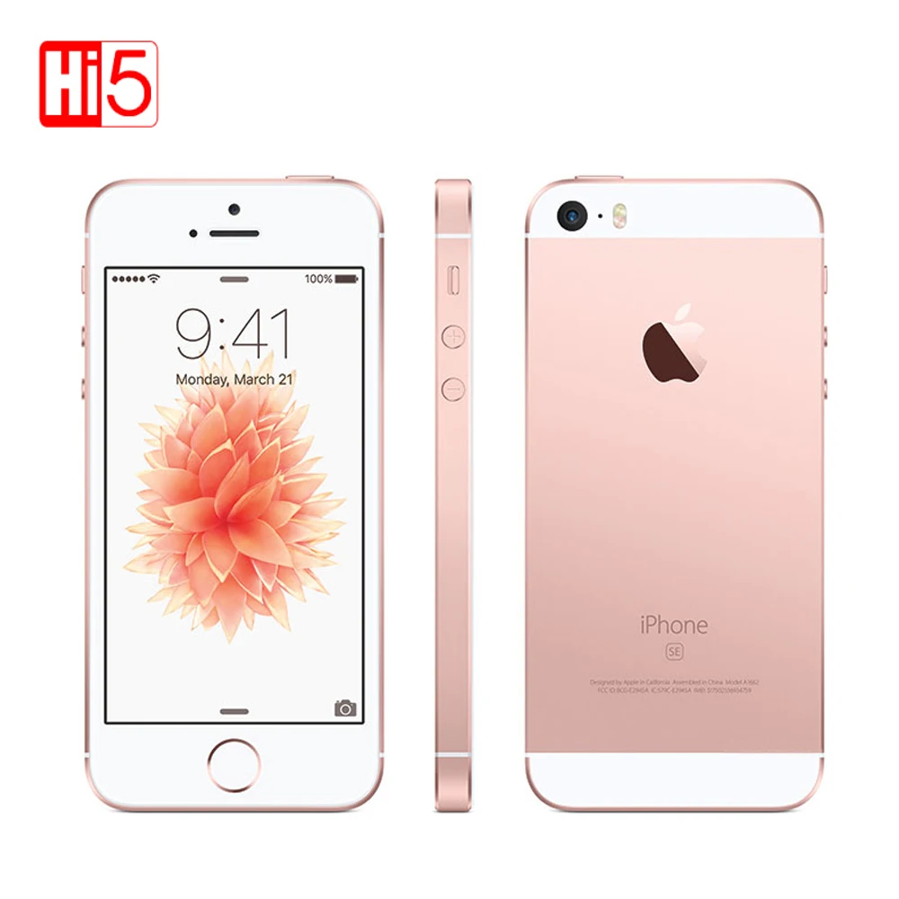Разблокированный Apple iphone SE двухъядерный A1723/A1662 2 Гб ОЗУ 16 Гб/64 Гб ПЗУ 4," чип A9 iOS LTE Touch ID смартфон дешево