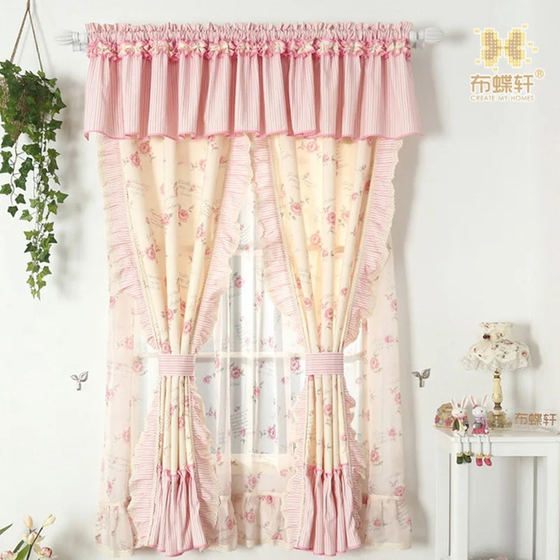 Цветочная розовая драпированная занавеска для гостиной спальни занавески с