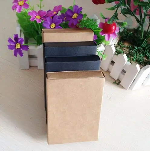 24 шт./лот черные и крафтовые ящики для небольших подарочных коробок печенья