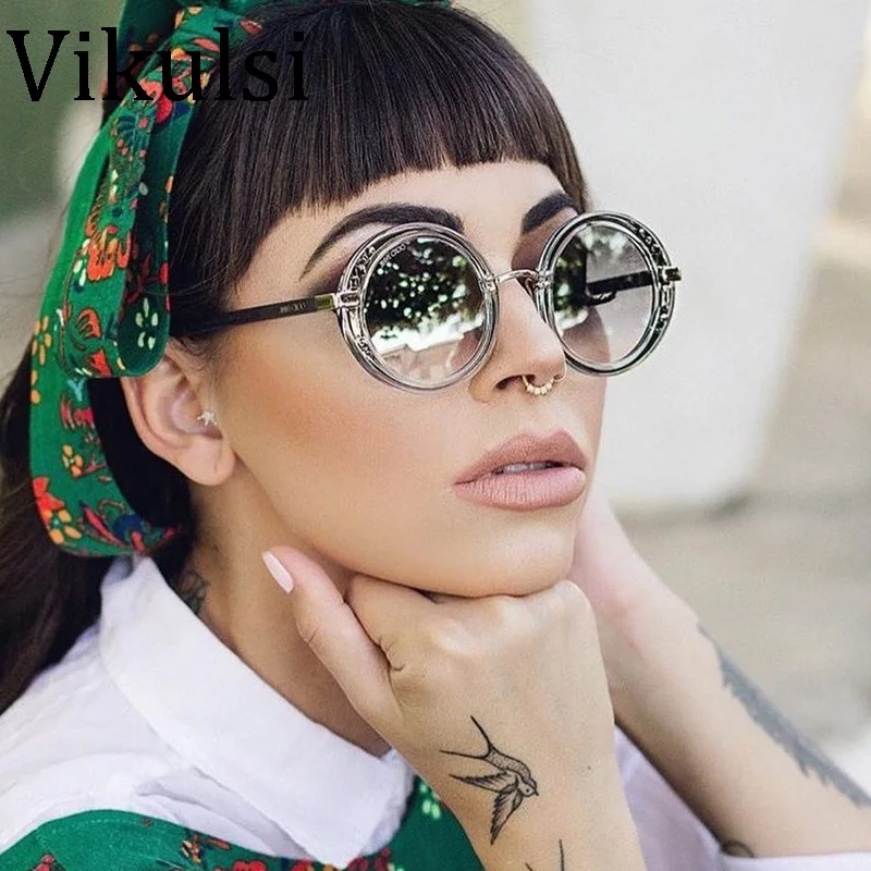 Итальянские роскошные круглые солнцезащитные очки брендовые дизайнерские