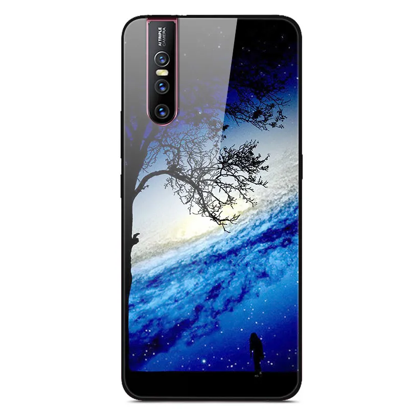 14 Чехол для VIVO V15 Pro, чехол VIVOV15 Pro из закаленного стекла с изображением планеты космос, стеклянный чехол на заднюю панель для VIVO V15 Pro V15Pro V 15 Pro, чехол - Color: 14