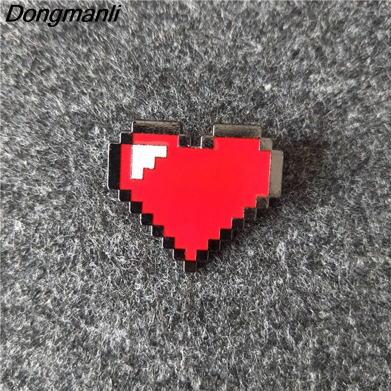 P2976 Dongmanli сердце металлические эмалированные булавки и броши для женщин и мужчин нагрудные булавки рюкзак сумки значок детские подарки