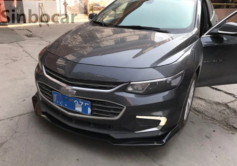 Цветная накладка на передний бампер для гриля ниже зеркальная защита Chevrolet Malibu 2017