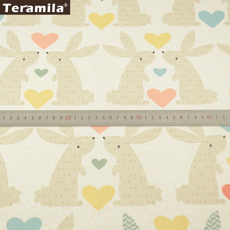2016 пара милые кролики конструкции 100% хлопок Ткань твил Жир Квартал Текстиль для