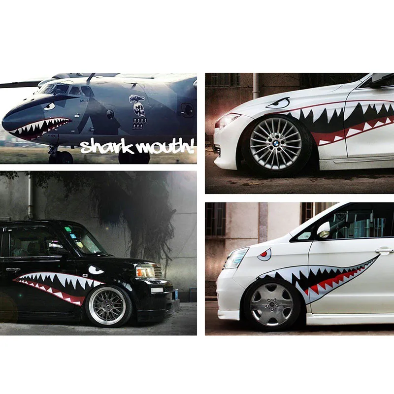 

Shark Mouth Teeth Stickers Car Waterproof PVC DIY Practical Attractive