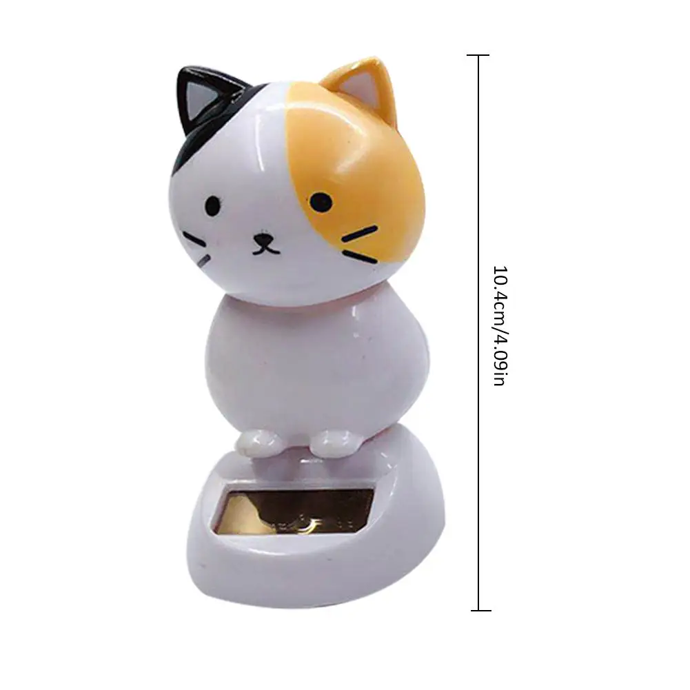 Инновационное украшение для автомобиля кошка на солнечной батарее вращающаяся
