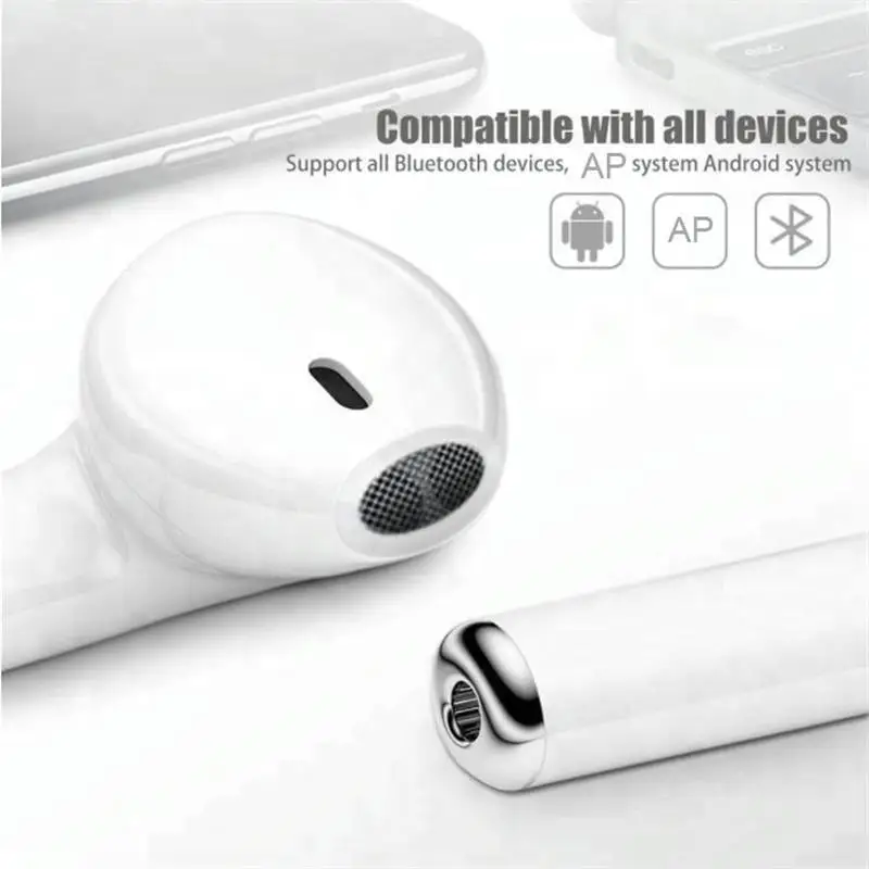 Беспроводная bluetooth гарнитура i7s tws i9 Hands free стерео наушники с микрофоном двойной