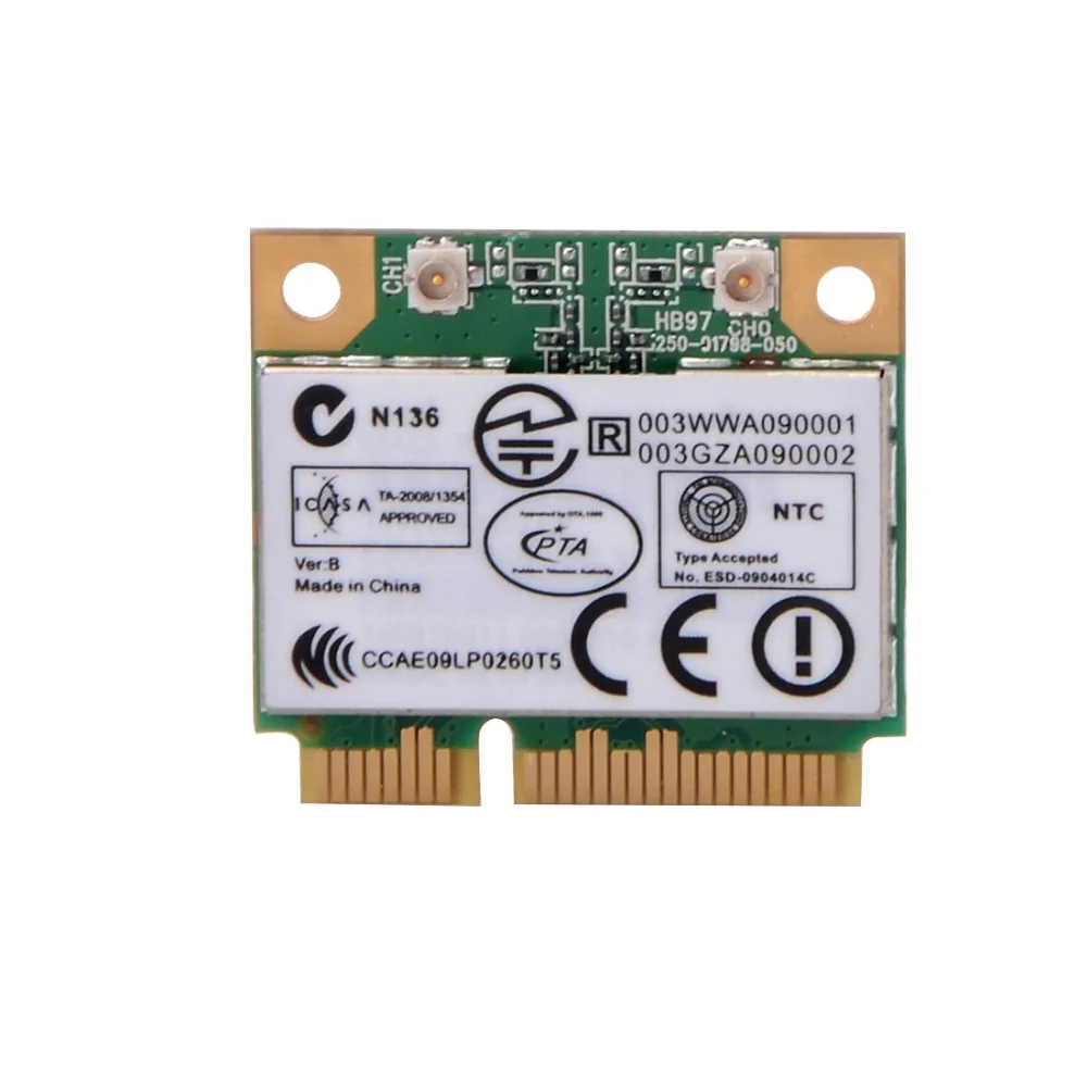 Беспроводной адаптер для Atheros AR5B97 802.11b/G/N PCI E полуразмерная сеть AR9287 300 Мбит/с Wi Fi Mini