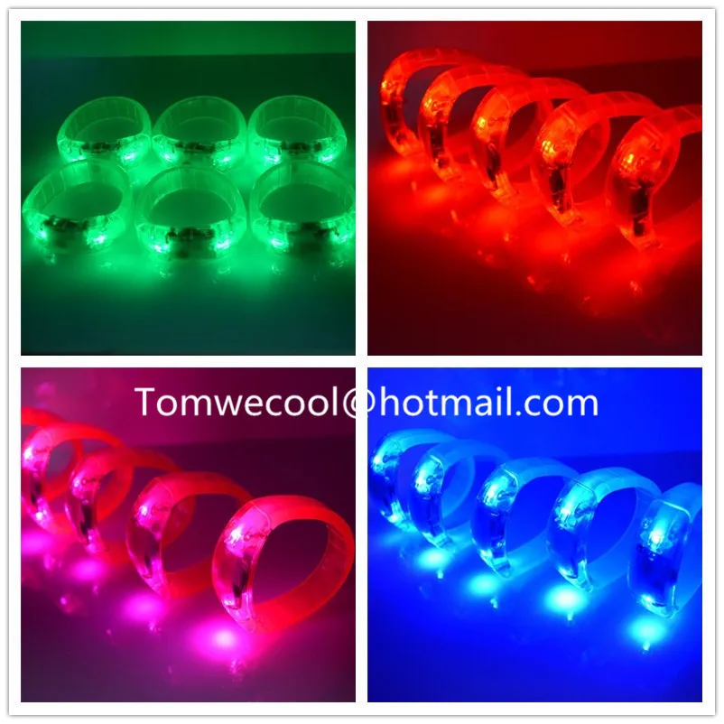 

2015 new style free shipping 50pcs/lot led bracelet light up bracelet flashing glow bracelet for Christmas Halloween Party