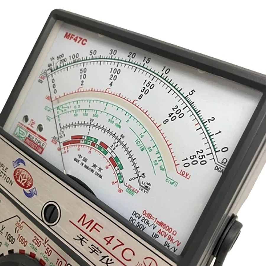 MF47C тестер напряжения тока сопротивление аналоговый дисплей мультиметр DC/AC |