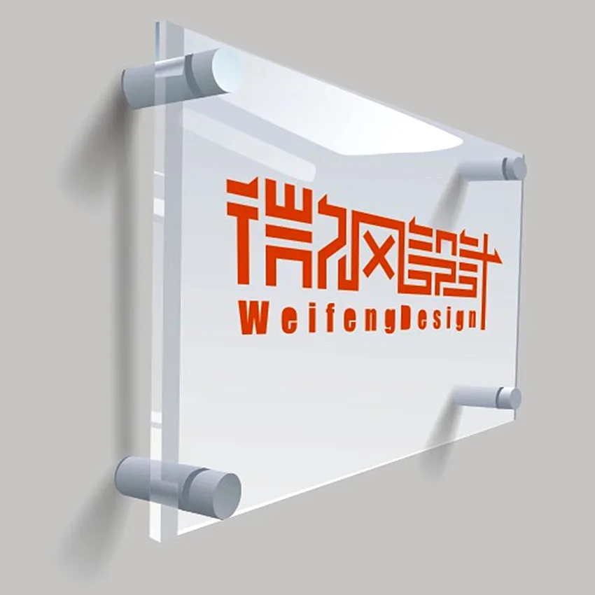 Индивидуальный акриловый держатель для логотипа компании таблички с именем