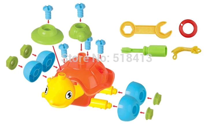 Мультяшный портфель с черепаховым орехом разборные игрушки сборные съемные