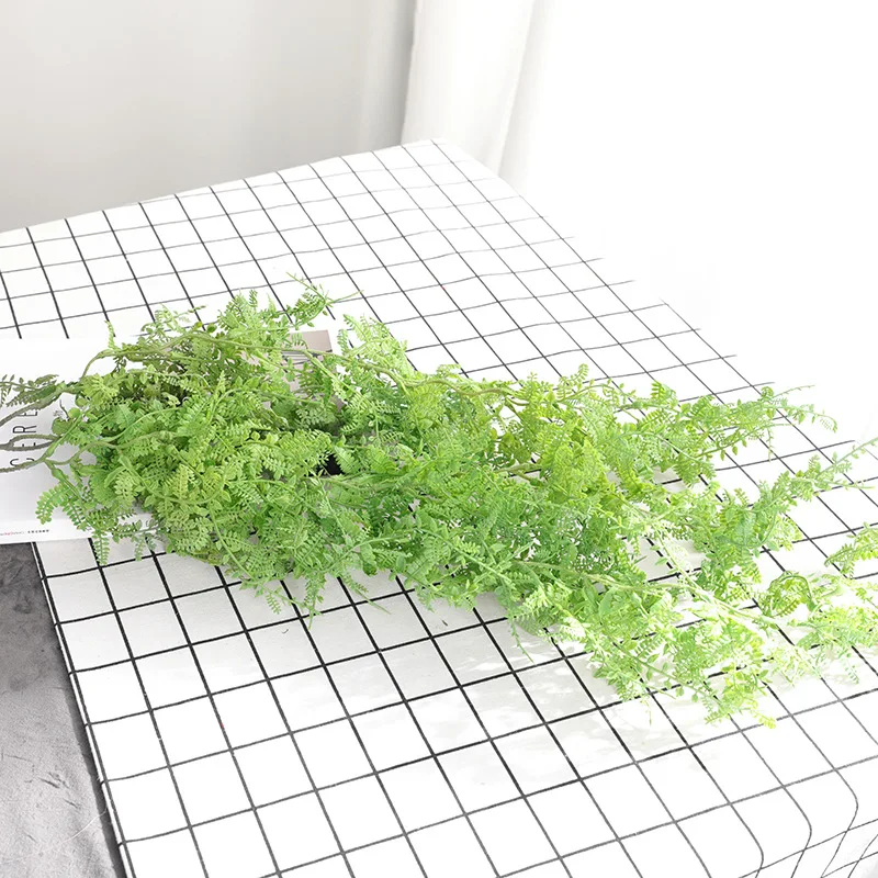 Поддельные пластиковые лозы 70 см искусственные зеленые гирлянды Podocarpus Висячие